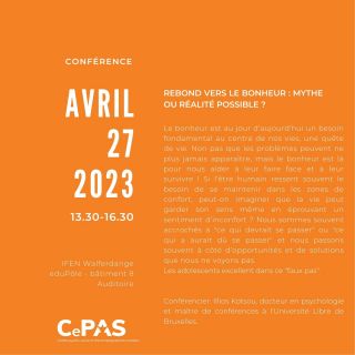Save the Date Invitation Plénière 29 Mars - Conférence 27 avril 2023